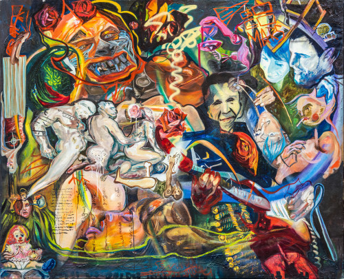 Andrej Babenko, Babenko Belgium, oil, spray-paint, canvas, contempory art, museum gallery